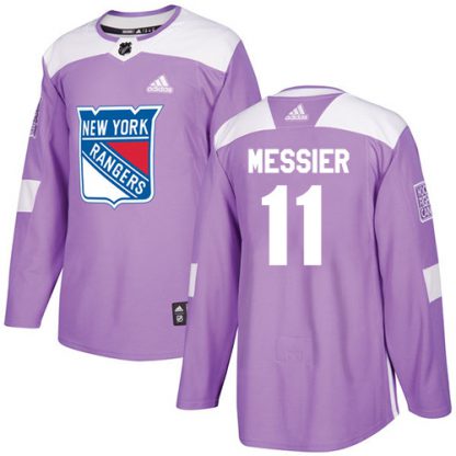 Adidas New York Rangers #11 Mark Messier Purple Authentic Fights Cancer Stitched NHL Jersey