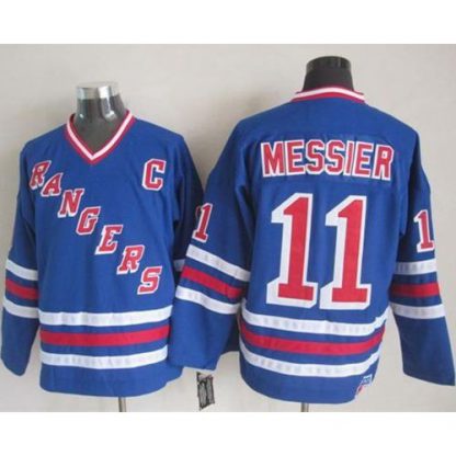 New York Rangers #11 Mark Messier Blue CCM Heroes of Hockey Alumni Stitched NHL Jersey