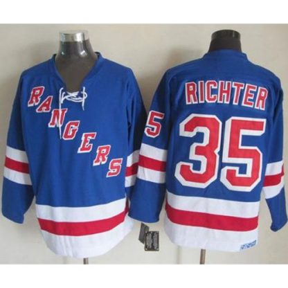 New York Rangers #35 Mike Richter Light Blue CCM Throwback Stitched NHL Jersey