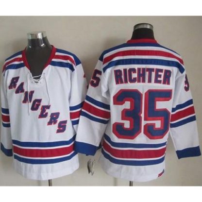New York Rangers #35 Mike Richter White CCM Throwback Stitched NHL Jersey