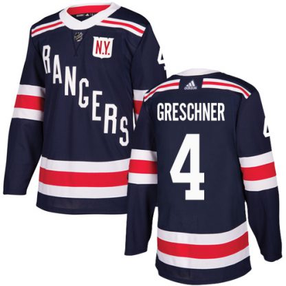 Adidas New York Rangers #4 Ron Greschner Navy Blue Authentic 2018 Winter Classic Stitched NHL Jersey