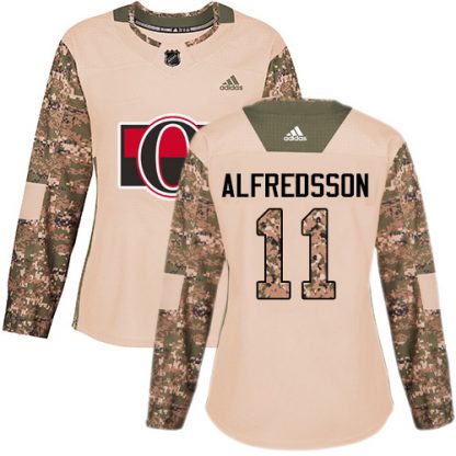 Adidas Ottawa Senators #11 Daniel Alfredsson Camo Authentic 2017 Veterans Day Women's Stitched NHL Jersey