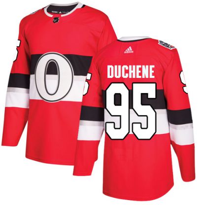 Adidas Ottawa Senators #95 Matt Duchene Red Authentic 2017 100 Classic Stitched NHL Jersey