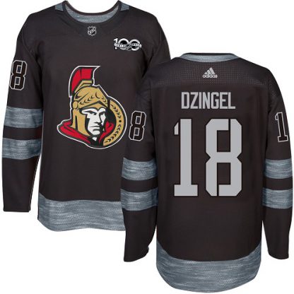 Adidas Ottawa Senators #18 Ryan Dzingel Black 1917-2017 100th Anniversary Stitched NHL Jersey