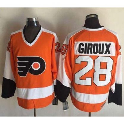 Philadelphia Flyers #28 Claude Giroux Orange CCM Throwback Stitched NHL Jersey