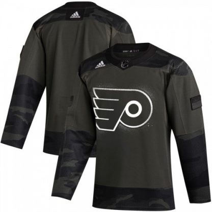 Philadelphia Philadelphia Flyers Adidas 2019 Veterans Day Authentic Practice NHL Jersey Camo