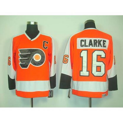 Philadelphia Flyers #16 Clarke Orange CCM Throwback Stitched NHL Jersey