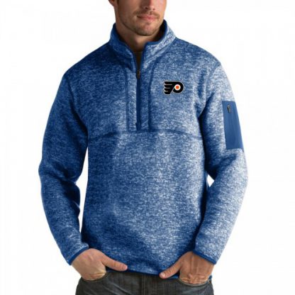 Philadelphia Philadelphia Flyers Antigua Fortune Quarter-Zip Pullover Jacket Blue