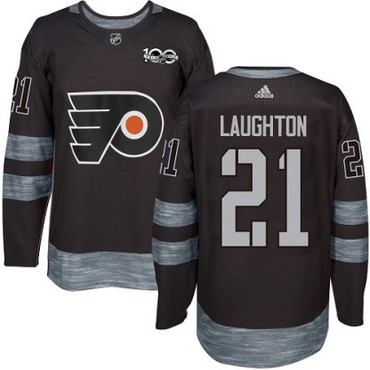Adidas Philadelphia Flyers #21 Scott Laughton Black 1917-2017 100th Anniversary Stitched NHL Jersey