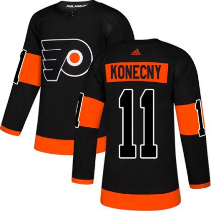 Adidas Philadelphia Flyers #11 Travis Konecny Black Alternate Authentic Stitched NHL Jersey
