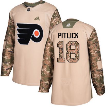 Adidas Philadelphia Flyers #18 Tyler Pitlick Camo Authentic 2017 Veterans Day Stitched Youth NHL Jersey