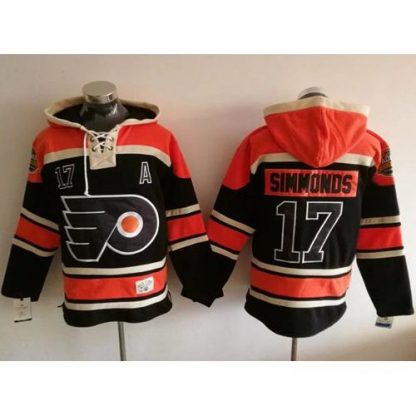 Philadelphia Flyers #17 Wayne Simmonds Black Sawyer Hooded Sweatshirt Stitched NHL Jersey