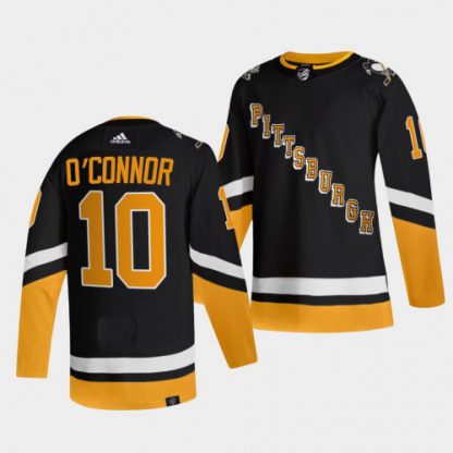 Adidas Pittsburgh Penguins #10 Drew O'Connor Men's 2021-22 Alternate Authentic NHL Jersey - Black