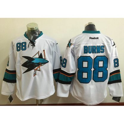 San Jose Sharks #88 Brent Burns White Stitched NHL Jersey