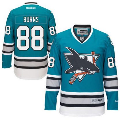 San Jose Sharks #88 Brent Burns Teal 25th Anniversary Stitched NHL Jersey