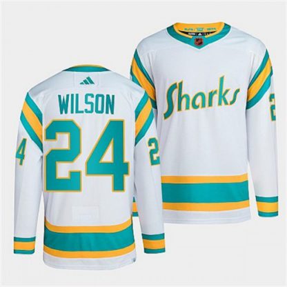 San Jose San Jose Sharks #24 Doug Wilson Men's adidas Reverse Retro 2.0 Authentic Player Jersey - White