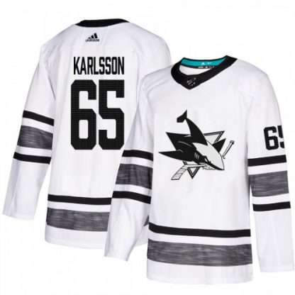 Adidas San Jose Sharks #65 Erik Karlsson White Authentic 2019 All-Star Stitched NHL Jersey
