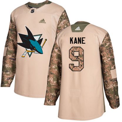 Adidas San Jose Sharks #9 Evander Kane Camo Authentic 2017 Veterans Day Stitched Youth NHL Jersey