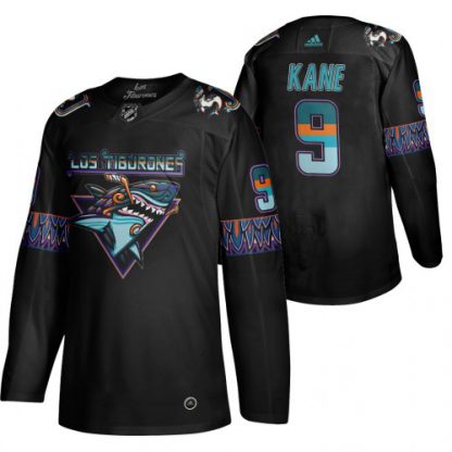 San Jose San Jose Sharks #9 Evander Kane Men's Adidas 2020 Los Tiburones Limited NHL Jersey Black