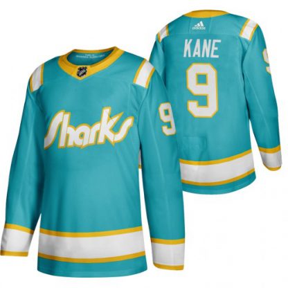 San Jose San Jose Sharks #9 Evander Kane Men's Adidas 2020 Throwback Authentic Player NHL Jersey Teal