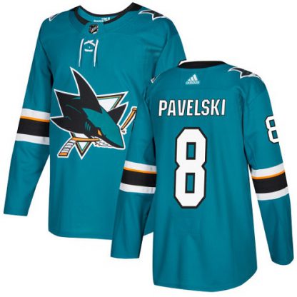 Adidas San Jose Sharks #8 Joe Pavelski Teal Home Authentic Stitched NHL Jersey