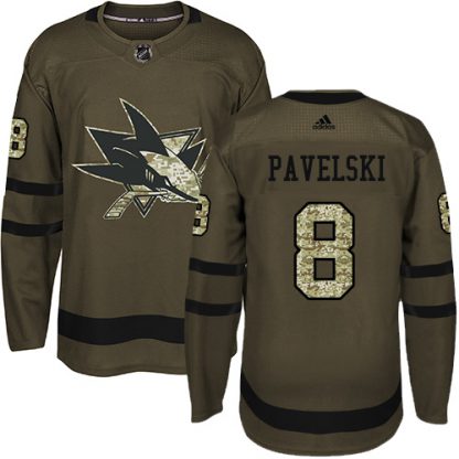 Adidas San Jose Sharks #8 Joe Pavelski Green Salute to Service Stitched NHL Jersey