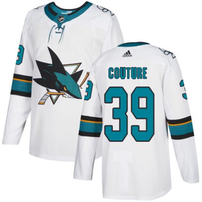 Adidas San Jose Sharks #39 Logan Couture White Road Authentic Stitched Youth NHL Jersey