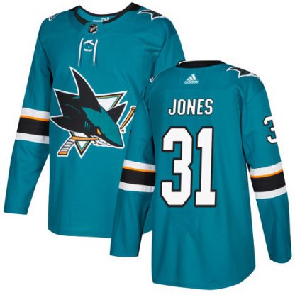 Adidas San Jose Sharks #31 Martin Jones Teal Home Authentic Stitched NHL Jersey
