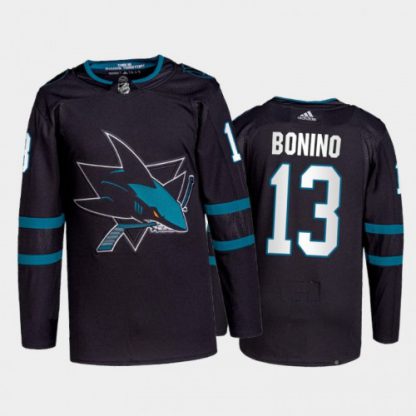 Adidas San Jose Sharks #13 Nick Bonino Men's 2021-22 Alternate Authentic NHL Jersey - Black