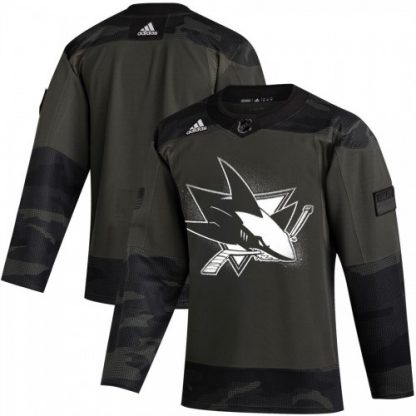 San Jose San Jose Sharks Adidas 2019 Veterans Day Authentic Practice NHL Jersey Camo