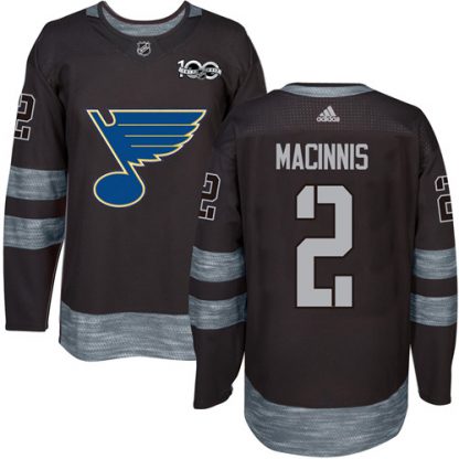 Adidas St. Louis Blues #2 Al MacInnis Black 1917-2017 100th Anniversary Stitched NHL Jersey