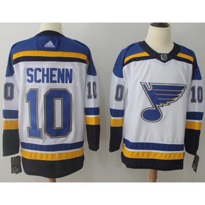 Adidas St. Louis Blues #10 Brayden Schenn White Road Authentic Stitched NHL Jersey
