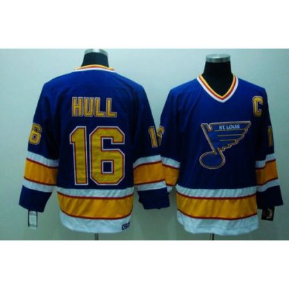 St. Louis Blues #16 Brett Hull Stitched Blue CCM Throwback NHL Jersey