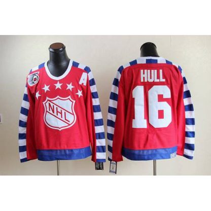 St. Louis Blues #16 Brett Hull Red All Star CCM Throwback 75TH Stitched NHL Jersey