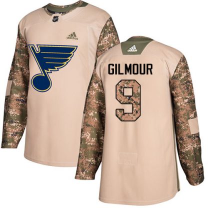Adidas St. Louis Blues #9 Doug Gilmour Camo Authentic 2017 Veterans Day Stitched NHL Jersey
