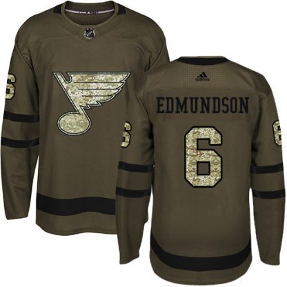 Adidas St. Louis Blues #6 Joel Edmundson Green Salute to Service Stitched NHL Jersey