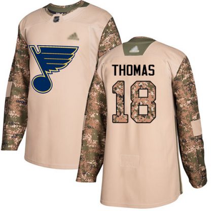 Adidas St. Louis Blues #18 Robert Thomas Camo Authentic 2017 Veterans Day Stitched NHL Jersey