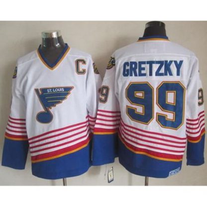 St. Louis Blues #99 Wayne Gretzky White CCM Throwback Stitched NHL Jersey