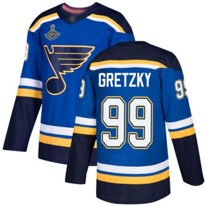 Adidas St. Louis Blues #99 Wayne Gretzky Blue Home Authentic Stanley Cup Champions Stitched Youth NHL Jersey