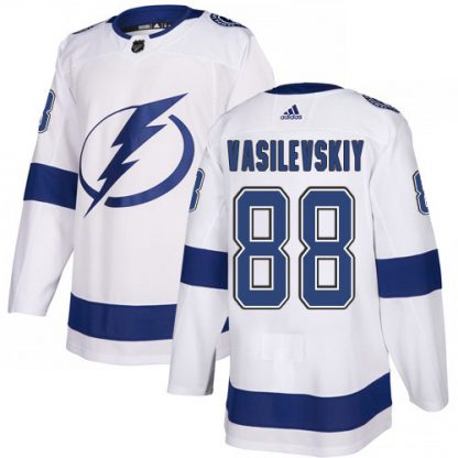 Adidas Tampa Bay Lightning #88 Andrei Vasilevskiy White Road Authentic Stitched NHL Jersey