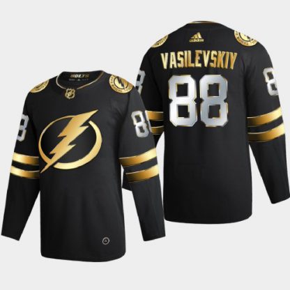 Tampa Bay Tampa Bay Lightning #88 Andrei Vasilevskiy Men's Adidas Black Golden Edition Limited Stitched NHL Jersey