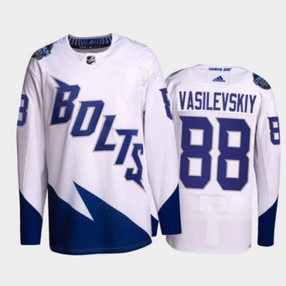 Adidas Tampa Bay Lightning #88 Andrei Vasilevskiy Men's 2022 Stadium Series Authentic NHL Jersey - White