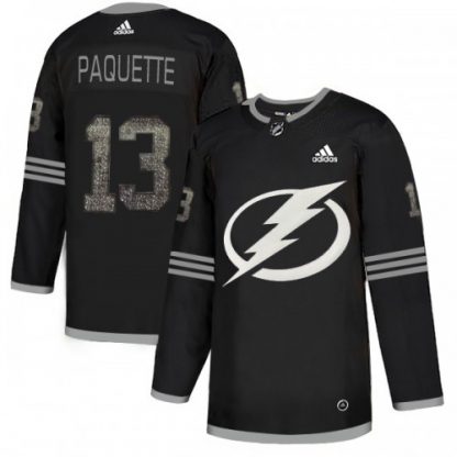 Adidas Tampa Bay Lightning #13 Cedric Paquette Black Authentic Classic Stitched NHL Jersey