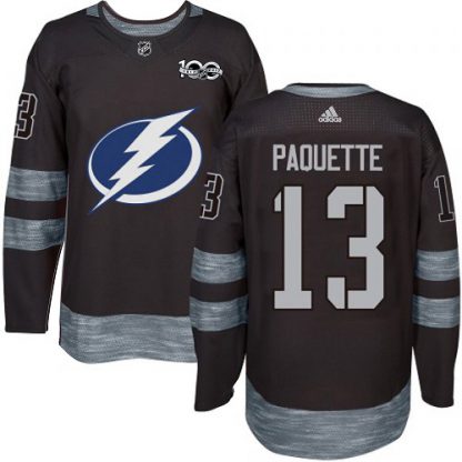 Adidas Tampa Bay Lightning #13 Cedric Paquette Black 1917-2017 100th Anniversary Stitched NHL Jersey