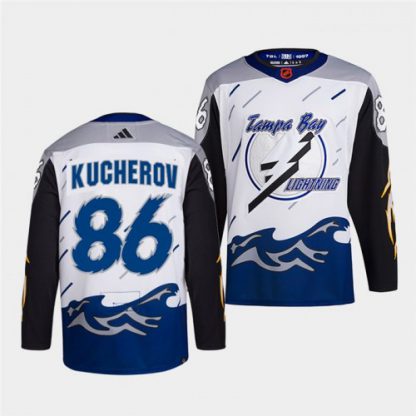 Tampa Bay Tampa Bay Lightning #86 Nikita Kucherov Men's adidas Reverse Retro 2.0 Authentic Player Jersey - White