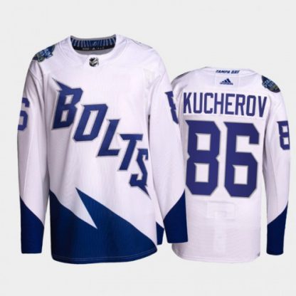 Adidas Tampa Bay Lightning #86 Nikita Kucherov Men's 2022 Stadium Series Authentic NHL Jersey - White