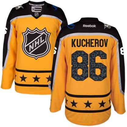 Tampa Bay Lightning #86 Nikita Kucherov Yellow 2017 All-Star Atlantic Division Stitched Youth NHL Jersey