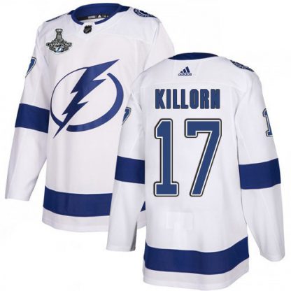 Tampa Bay Tampa Bay Lightning #86 Nikita Kucherov Youth adidas Blue 2021 Stanley Cup Champions NHL Authentic Player Jersey