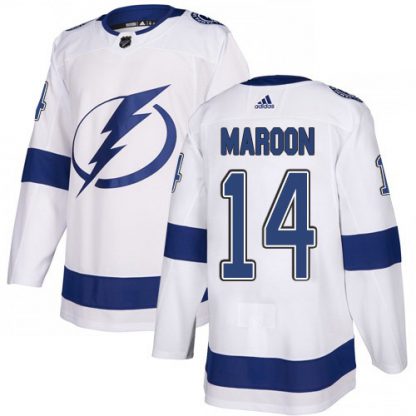Adidas Tampa Bay Lightning #14 Pat Maroon White Road Authentic Stitched NHL Jersey