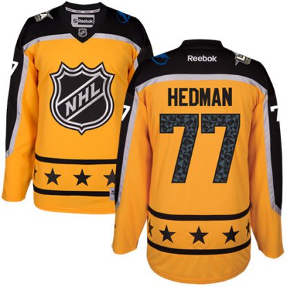 Tampa Bay Lightning #77 Victor Hedman Yellow 2017 All-Star Atlantic Division Women's Stitched NHL Jersey